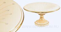 БЛЮДО НА НОЖКЕ Damasco Cream Gold Strass,, 37см х 37см х h=28см, Delta, Италия, Артикул: TM261