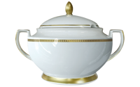 СУПНИЦА С КРЫШЕЧКОЙ CONSTANZA - 9209 GOLD WHITE (Золотистый), 3000мл, 1шт., Falkenporzellan, Германия, Артикул: FFE9209